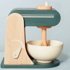 Hearth & Hand Wooden Stand Mixer Toy in Green and Cream